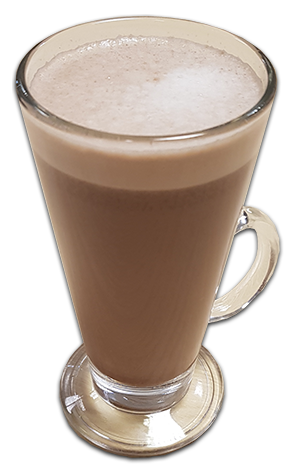 Hot Chocolate in a Latte Glass